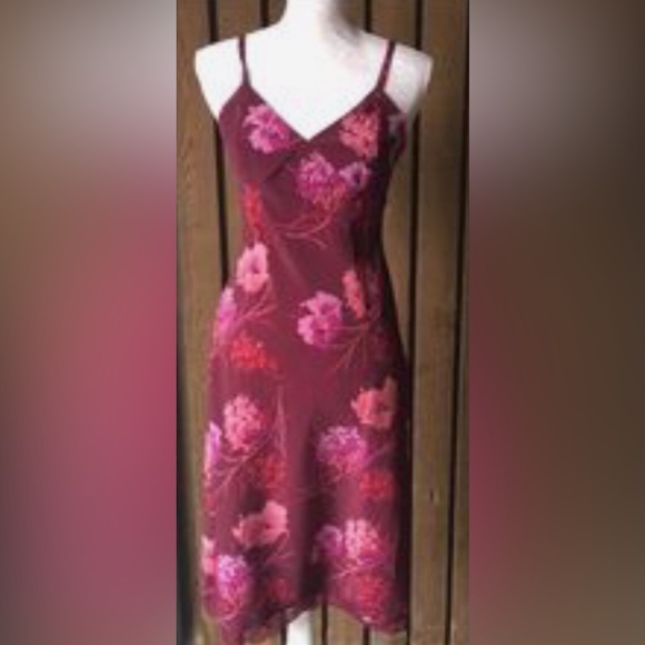 NWT ASO Express Midi Floral Midi‎ Slip Dress Rare Vintage y2k Hogwarts Yule Ball - Picture 2 of 11